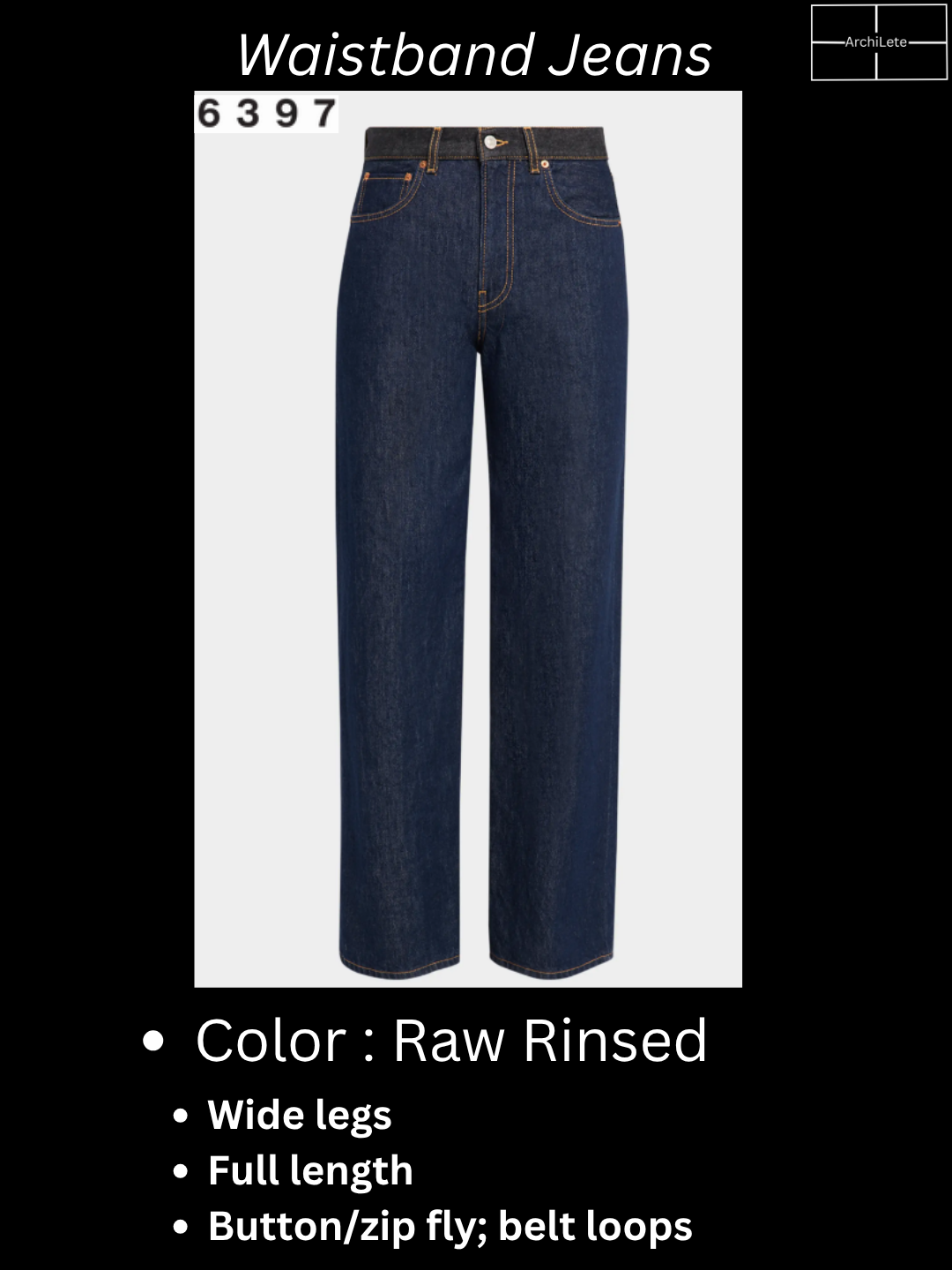 6397 Contrast Waistband Jeans