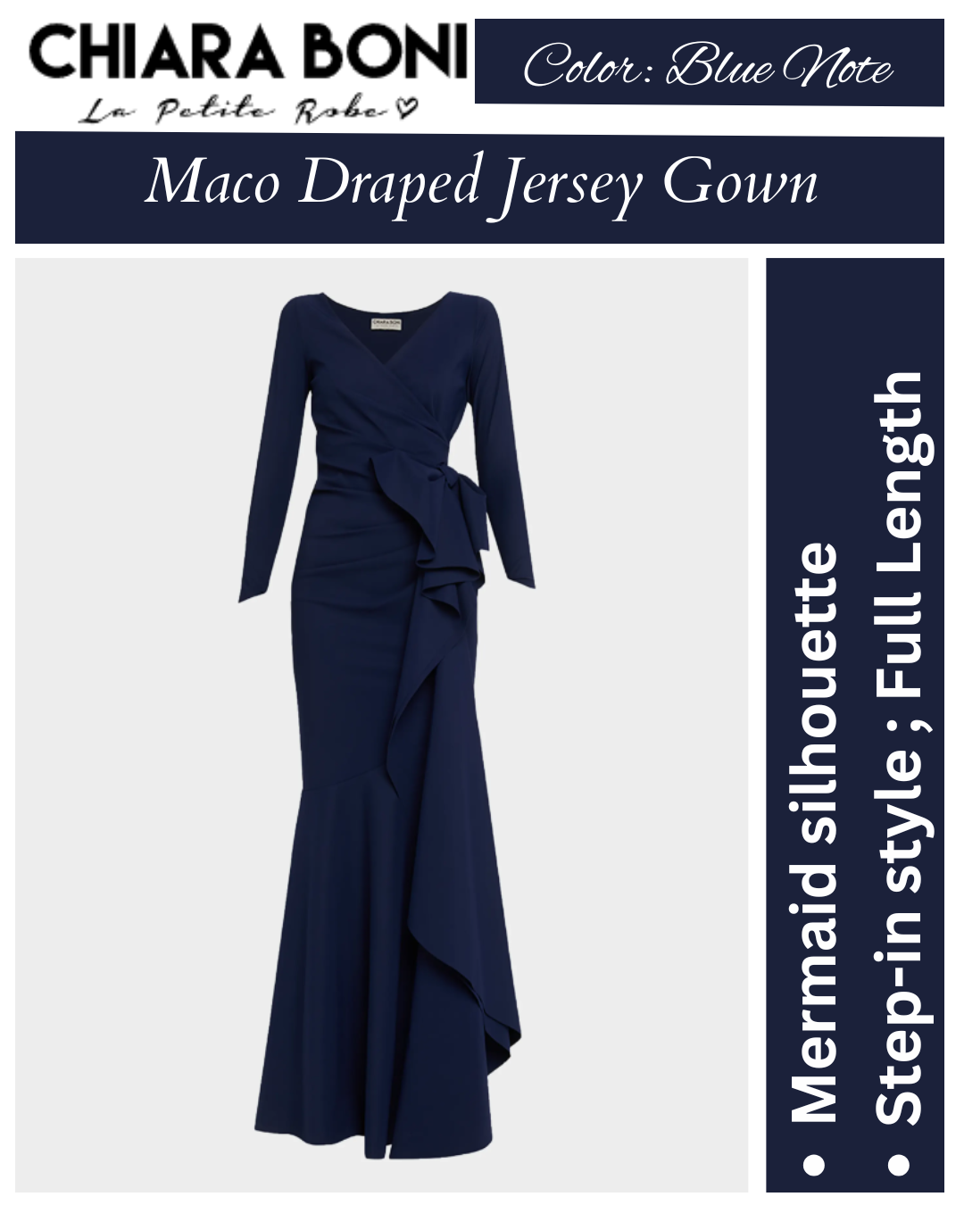 Chiara Boni La Petite Robe Maco Bow-Draped Jersey Gown