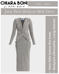 Chiara Boni La Petite Robe Jarra Twist-Front Shimmer Bodycon Midi Dress