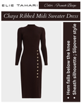 Elie Tahari The Chaya Ribbed Mock-Neck Midi Sweater Dress