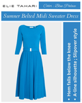 Elie Tahari The Sumner Belted Midi Sweater Dress