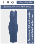 Iro Lyliane Buttoned Rib Wool Midi Dress