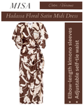 MISA Los Angeles Hadassa Floral Satin Midi Dress