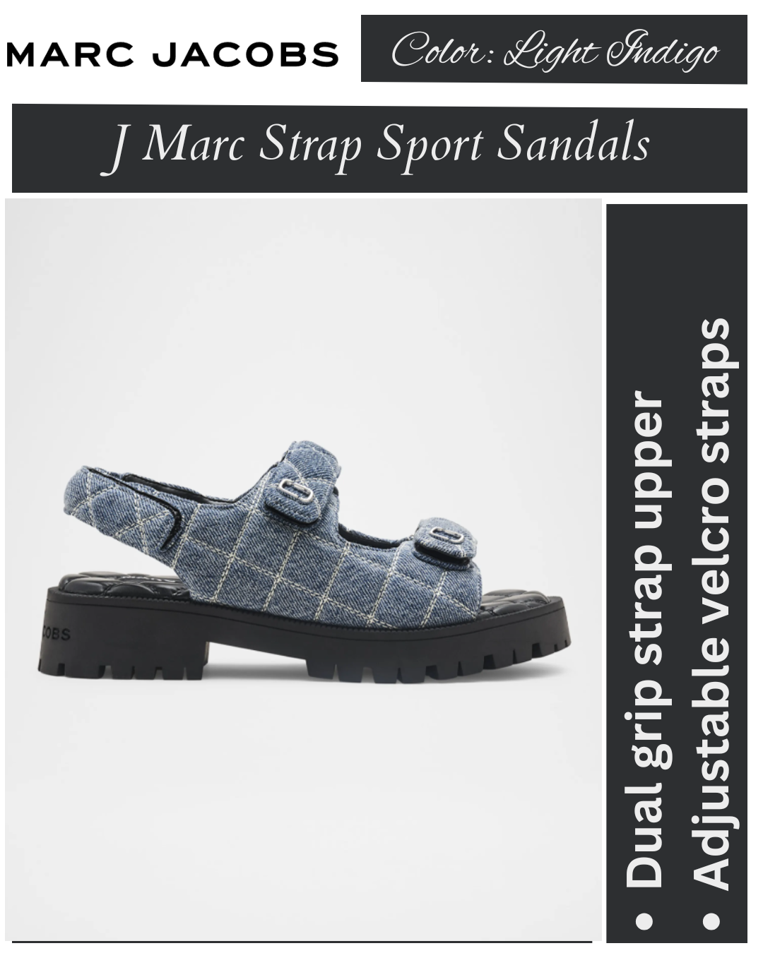 Marc Jacobs - The J Marc Strap Sport Sandals