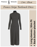 Proenza Schouler White Label Frances Stripe Rib-Knit Turtleneck Dress