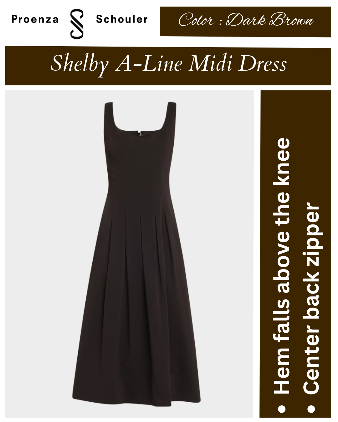 Proenza Schouler White Label Shelby Pleated A-Line Midi Dress