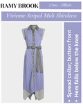 Ramy Brook Vivienne Striped Midi Shirtdress