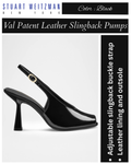 Stuart Weitzman 85mm Val Patent Leather Slingback Pumps