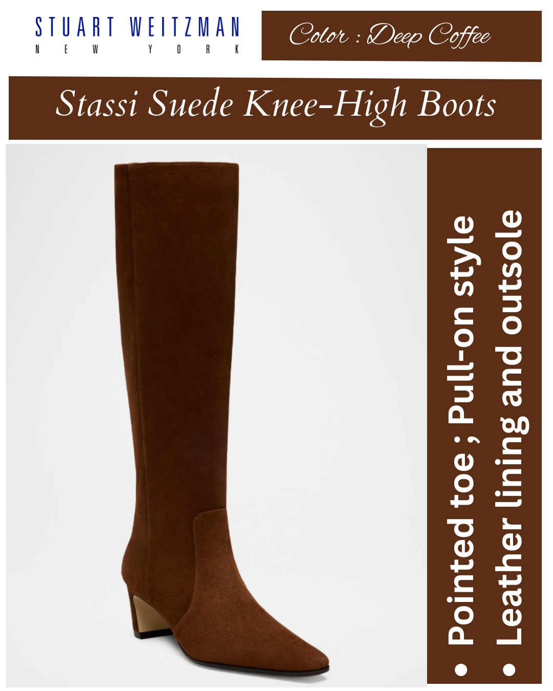 Stuart Weitzman 50mm Stassi Suede Knee-High Boots
