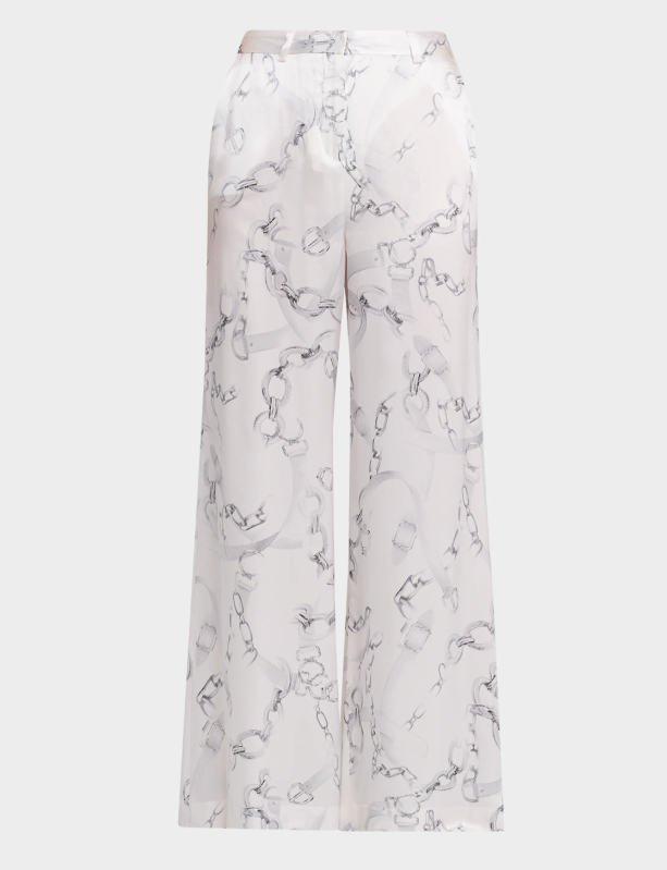 L'Agence Gavin Silk Wide-Leg Pants