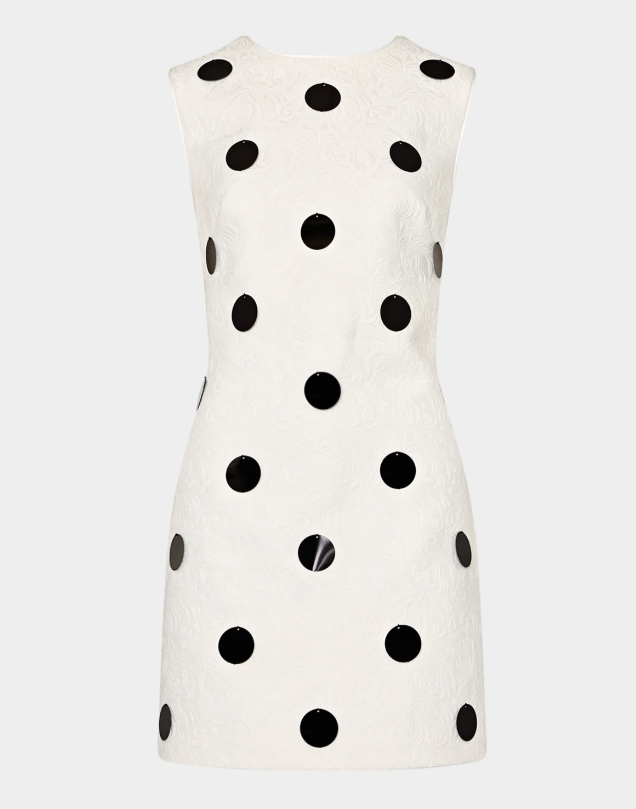 Milly Ivette Sleeveless Paillette Floral Mini Dress