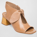 Bernardo Lizzie Leather Knot Zip Sandals