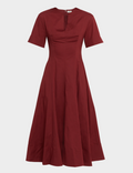 STAUD Frances Poplin Midi Dress