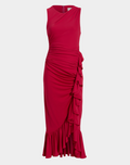 Cinq a Sept Fatima Sleeveless Ruffled Midi Dress
