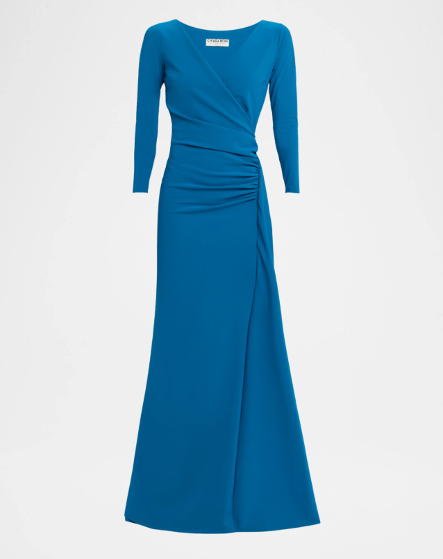 Chiara Boni La Petite Robe Koly Draped Surplice Jersey Gown