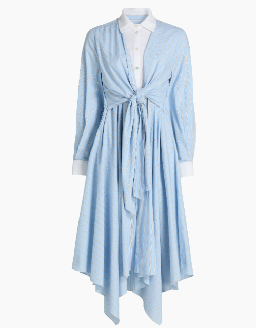 Cinq à Sept Evie Viviette Striped Midi-Shirtdress