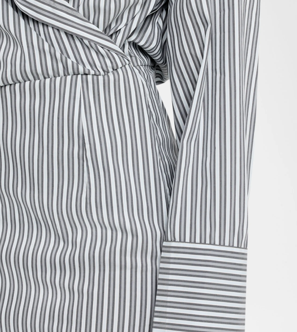 Iro Lazul Pinstripe Wrap Shirtdress