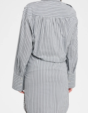 Iro Lazul Pinstripe Wrap Shirtdress