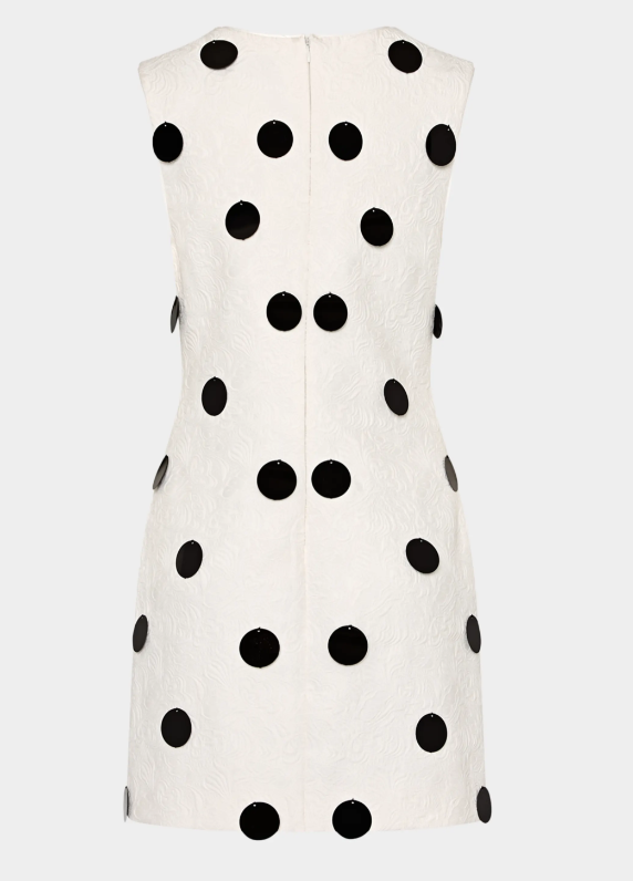 Milly Ivette Sleeveless Paillette Floral Mini Dress