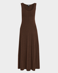 PAIGE Madeline Metallic Ribbed Midi Dress