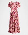 Cinq a Sept Katlin Trailing Hibiscus Midi Dress