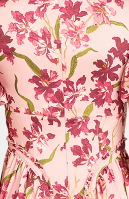 Cinq a Sept Katlin Trailing Hibiscus Midi Dress