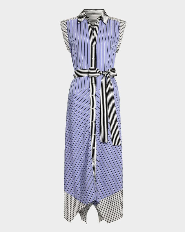 Ramy Brook Vivienne Striped Midi Shirtdress