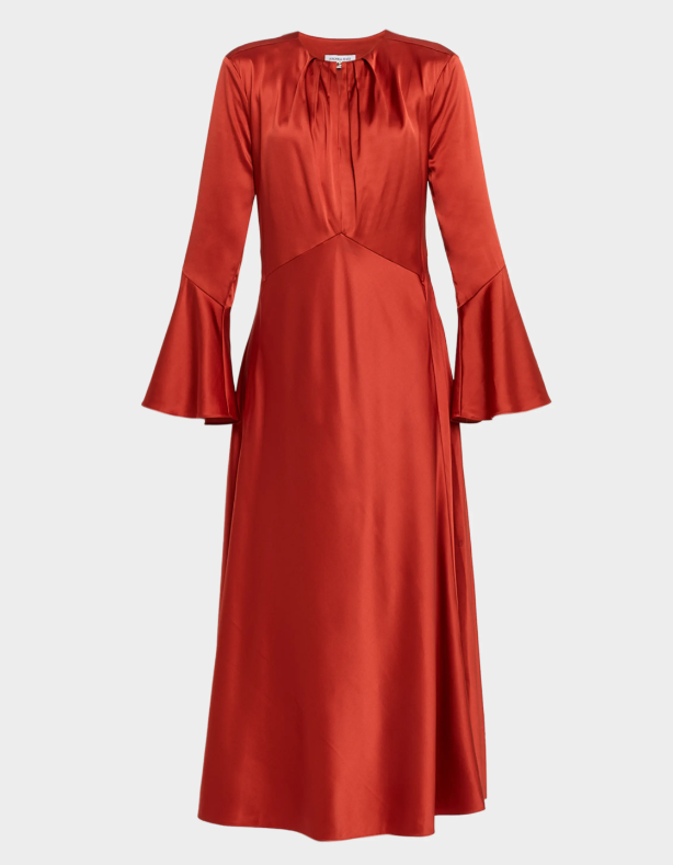 Veronica Beard Ezri Satin Midi Dress