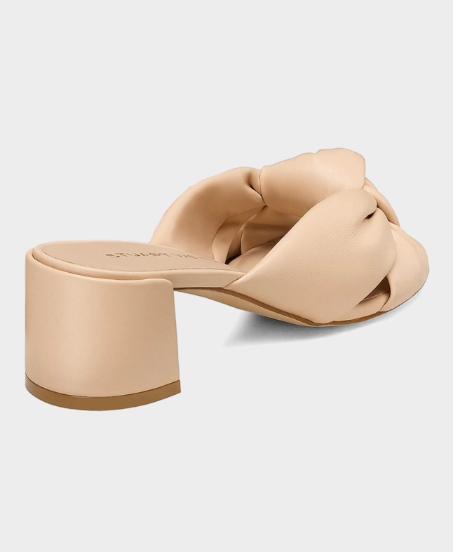Stuart Weitzman 50mm Soplaya Leather Mule Sandals Ava