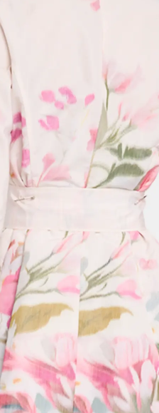Rickie Freeman for Teri Jon Floral-Print Taffeta Midi Shirtdress