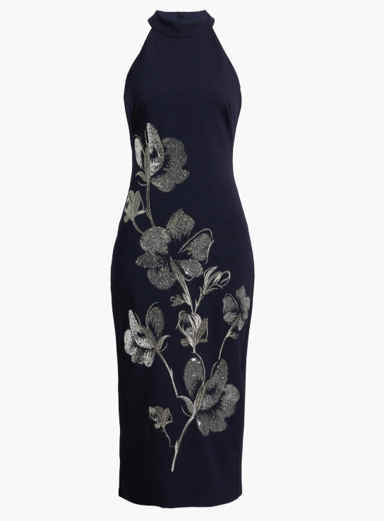 Vince Camuto Sequin Crepe Cocktail Dress