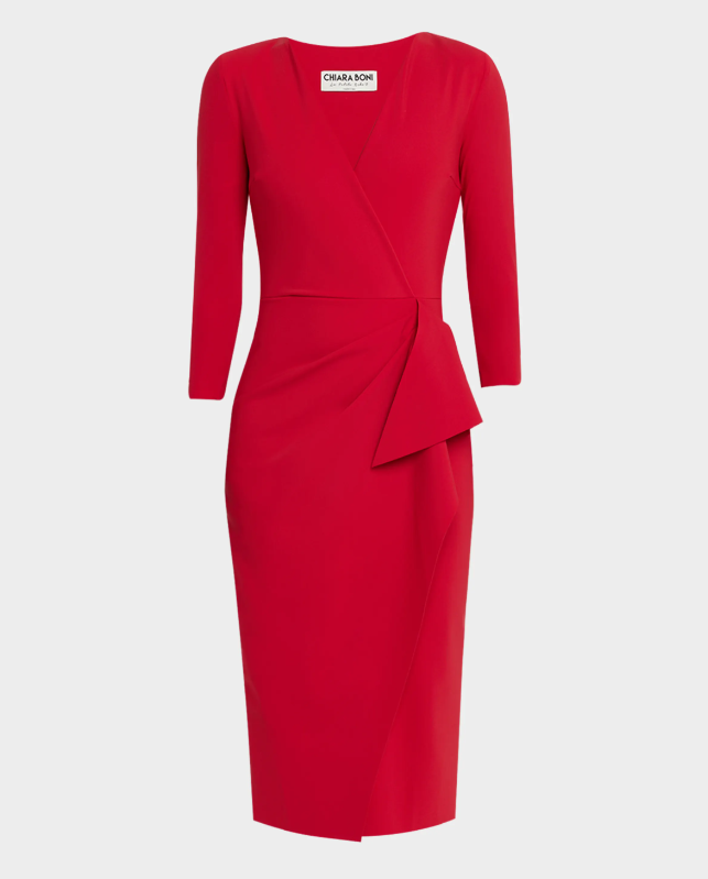 Chiara Boni La Petite Robe Zuhur Side-Ruffle Bodycon Midi Dress