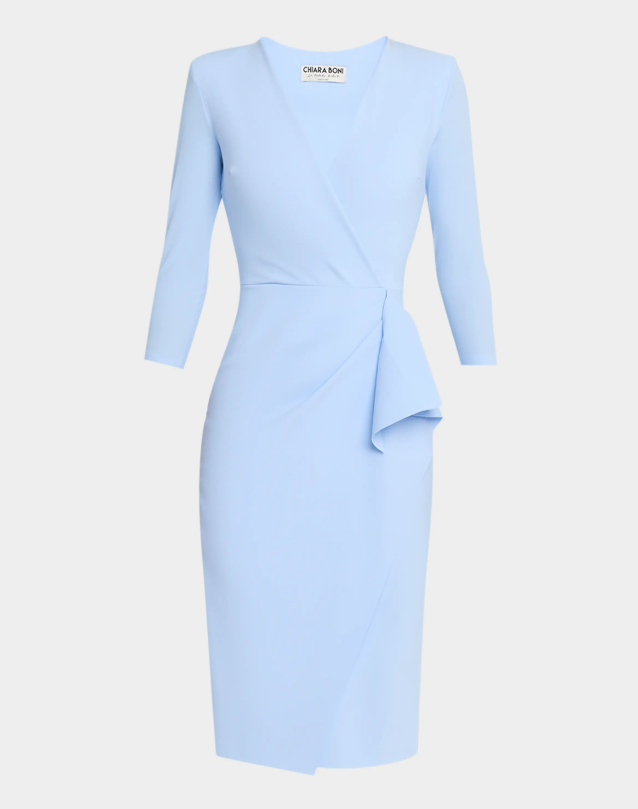 Chiara Boni La Petite Robe Zuhur Side-Ruffle Bodycon Midi Dress