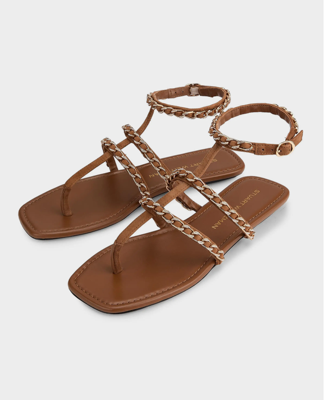 Stuart Weitzman Soluxe Crystal Suede Sandals