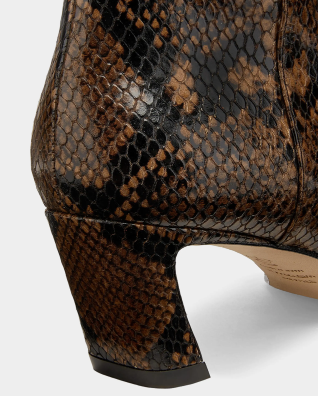 Stuart Weitzman Stassi 50mm Snake-Embossed Leather Ankle Boots