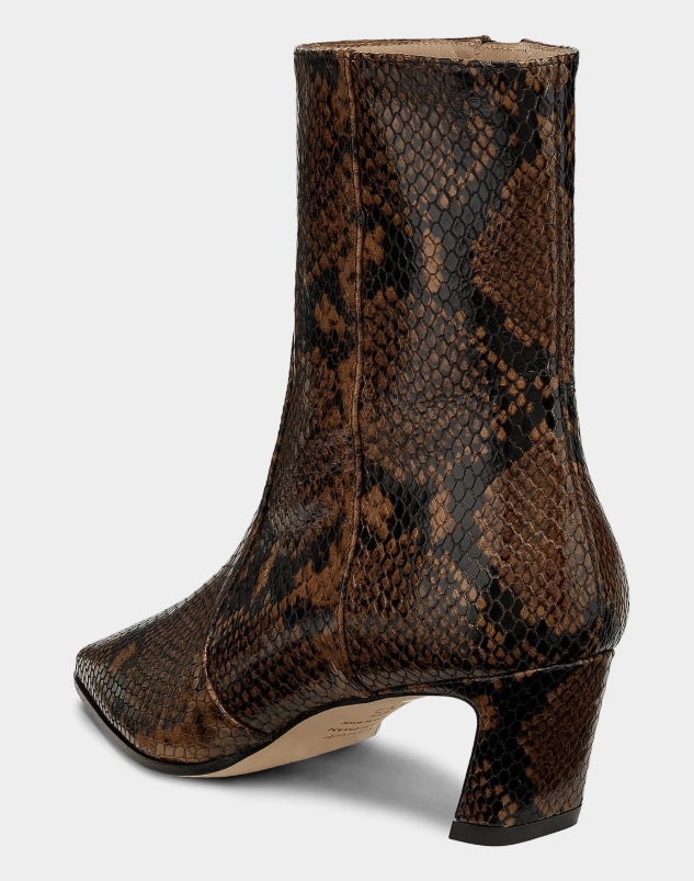 Stuart Weitzman Stassi 50mm Snake-Embossed Leather Ankle Boots