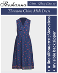 Shoshanna Thorton Cherry-Print Crepe De Chine Midi Dress