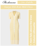 Shoshanna Sawyer Striped Rib-Knit Midi Dress