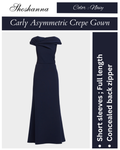 Shoshanna Carly Asymmetric Stretch Crepe Gown