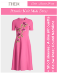 Theia Vada Petunia Knit Midi Dress