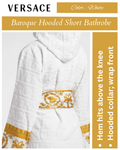 Versace I Heart Baroque Hooded Short Bathrobe