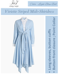 Cinq à Sept Evie Viviette Striped Midi-Shirtdress